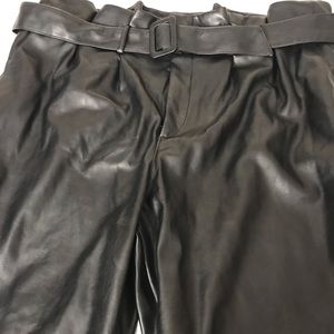 Faux leather pants